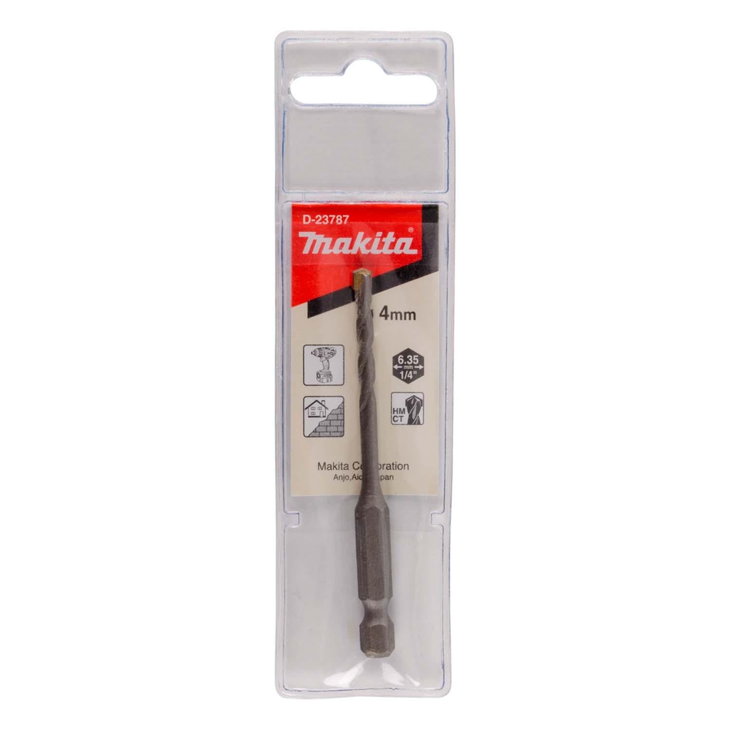 Broca Para Concreto 4x80mm (Toma Hex. 1/4'') - Makita - Herram.cl