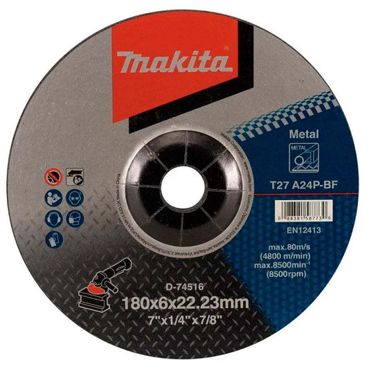 Disco de Desbaste Metal 7''x6mm A24P - Makita - Herram.cl