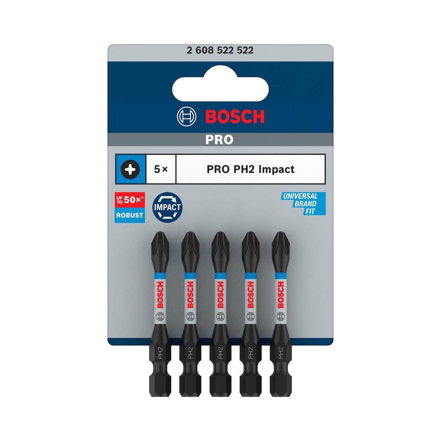 Puntas PRO Impact PH2x55mm 5 Pzas - Bosch - Herram.cl