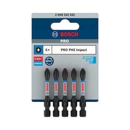 Puntas PRO Impact PH2x55mm 5 Pzas - Bosch - Herram.cl