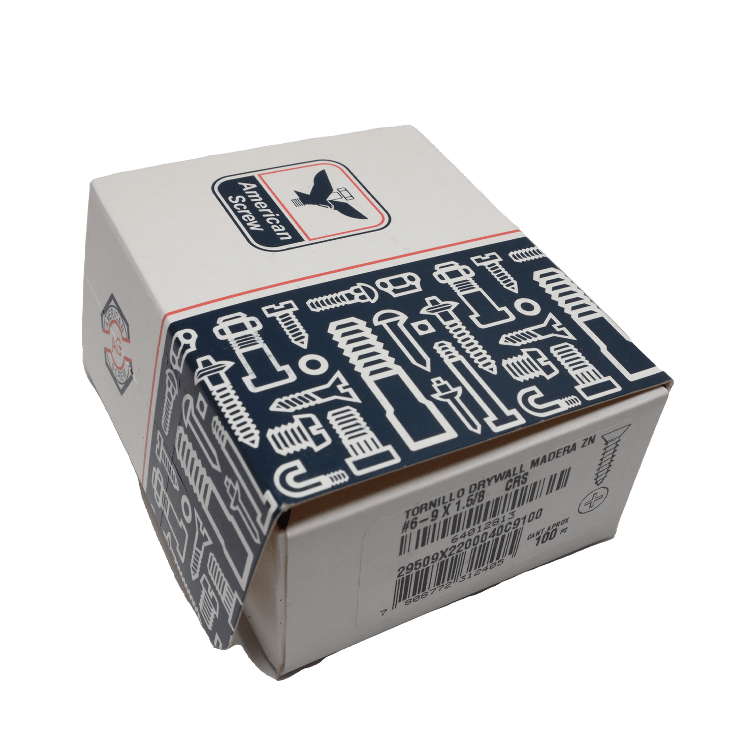 Tornillo DryWall Madera Zn6 - 9x1.5/8''100uds. American ScreW - Herram.cl