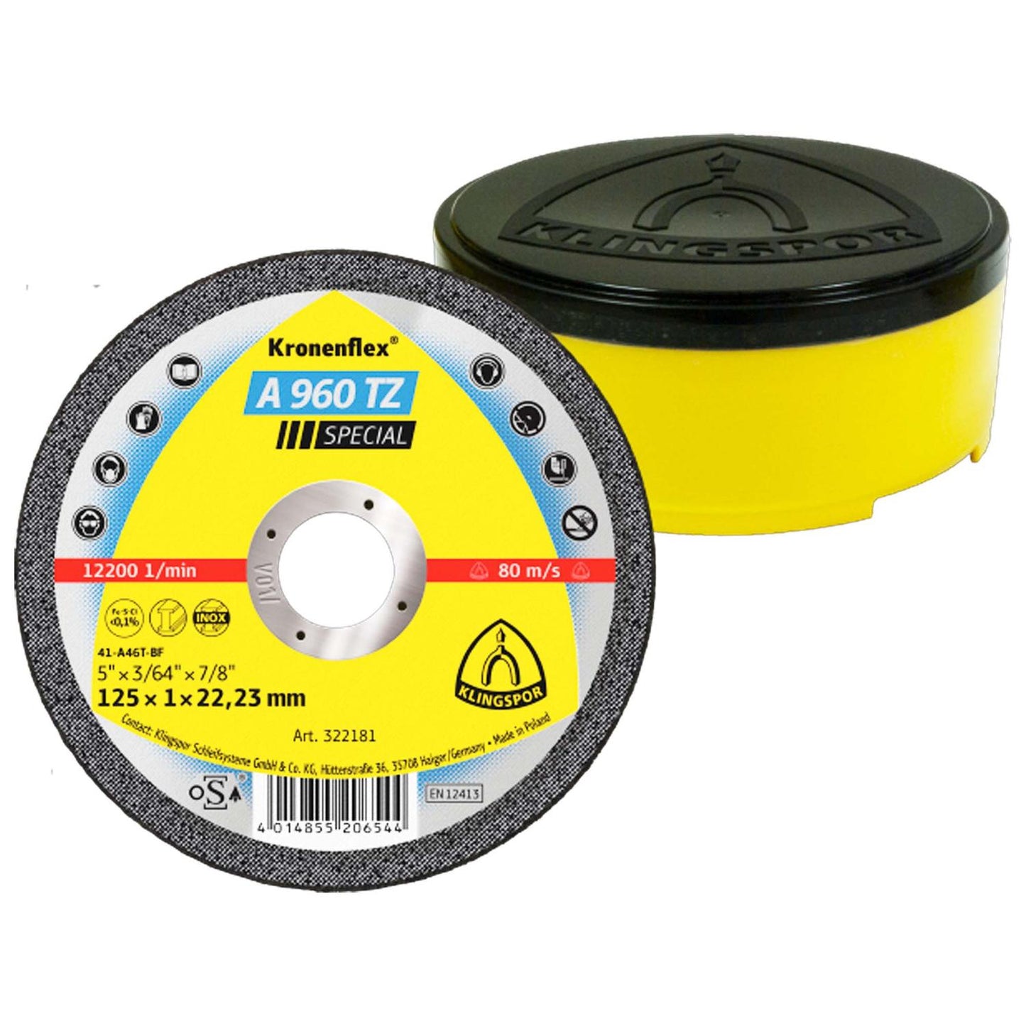 Pack 25 Discos de Corte Inox A960TZ 4 - 1/2''x1mm - Klingspor - Herram.cl