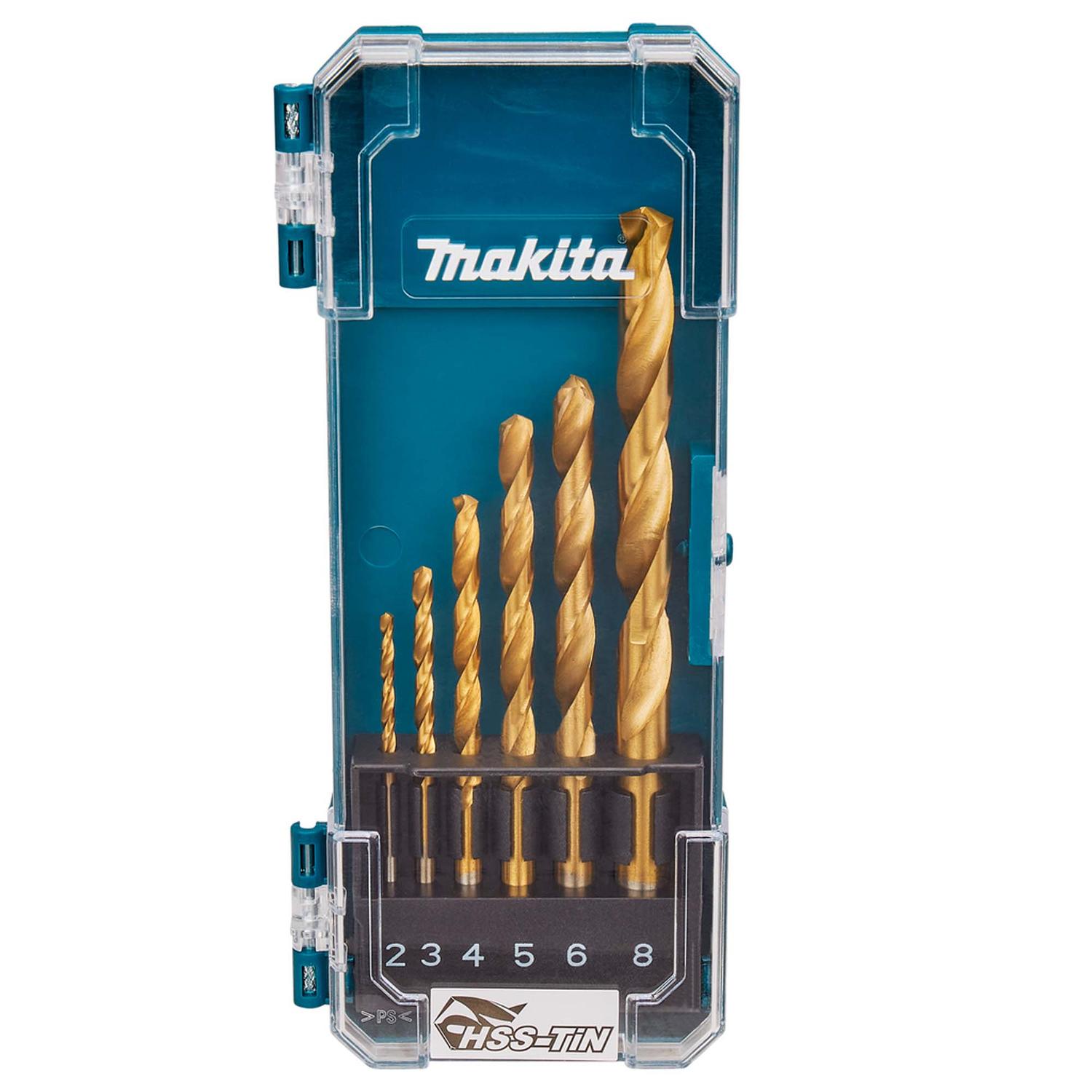Set Broca Makita HSS - TiN Metal Surtido 6 Pzs Eco - Herram.cl