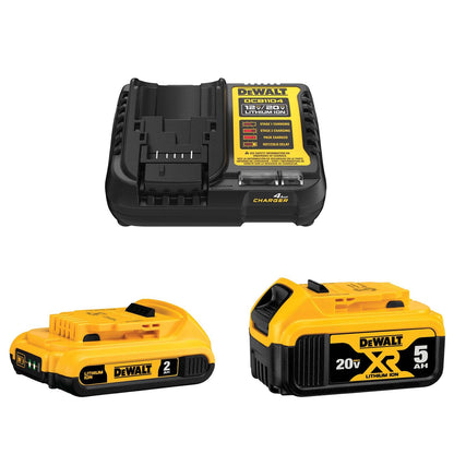 Kit 2 Baterías 20V Max. 5.0 / 2.0 Ah+Cargador+Bolso - DeWALT - Herram.cl