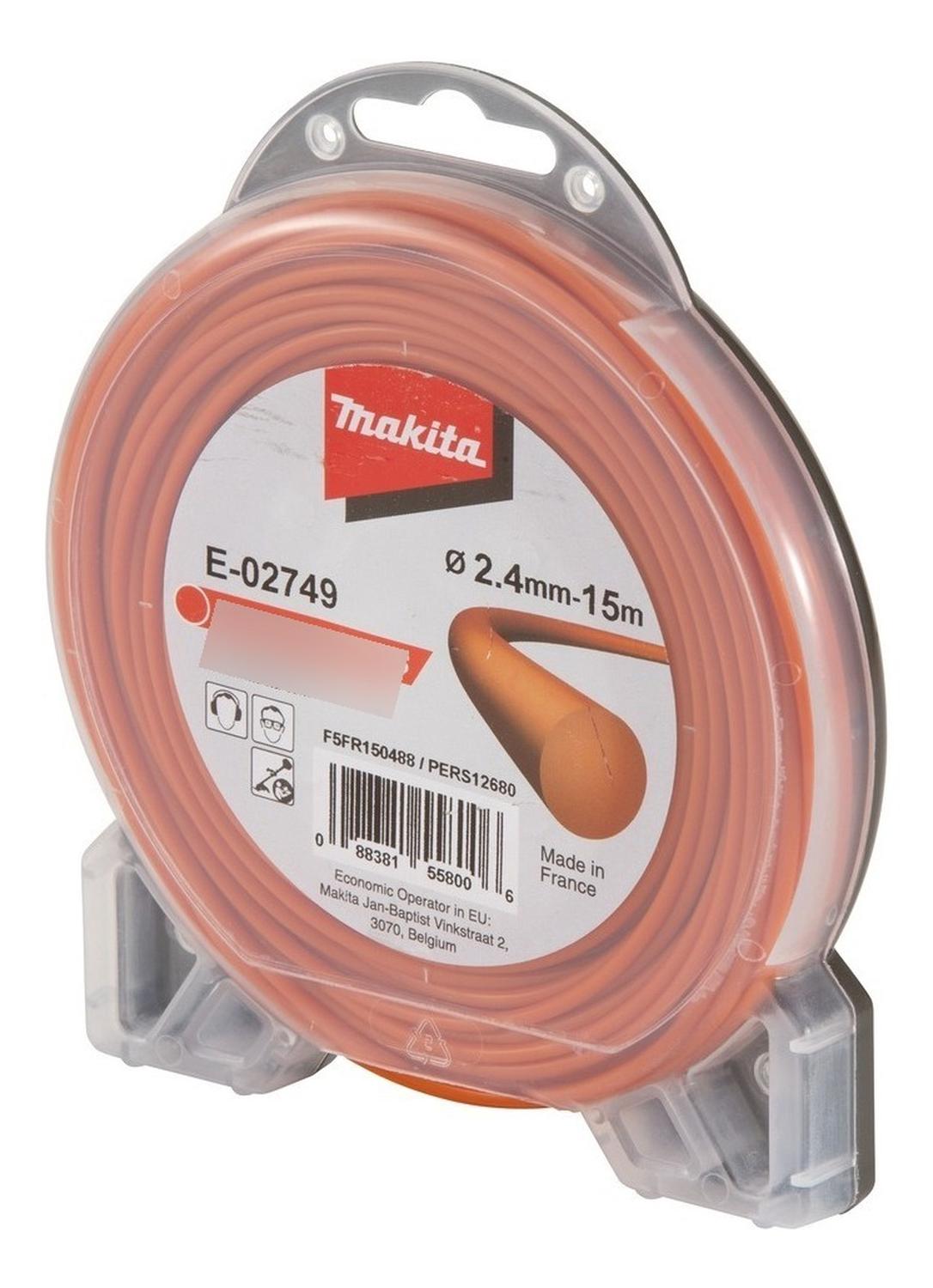 Hilo Nylon Redondo 2.4mmx15m Orilladora - Makita - Herram.cl
