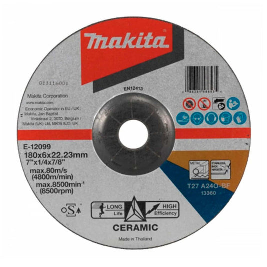Disco de desbaste LONG Life INOX 7''x6mm (Ceramic) - Makita - Herram.cl