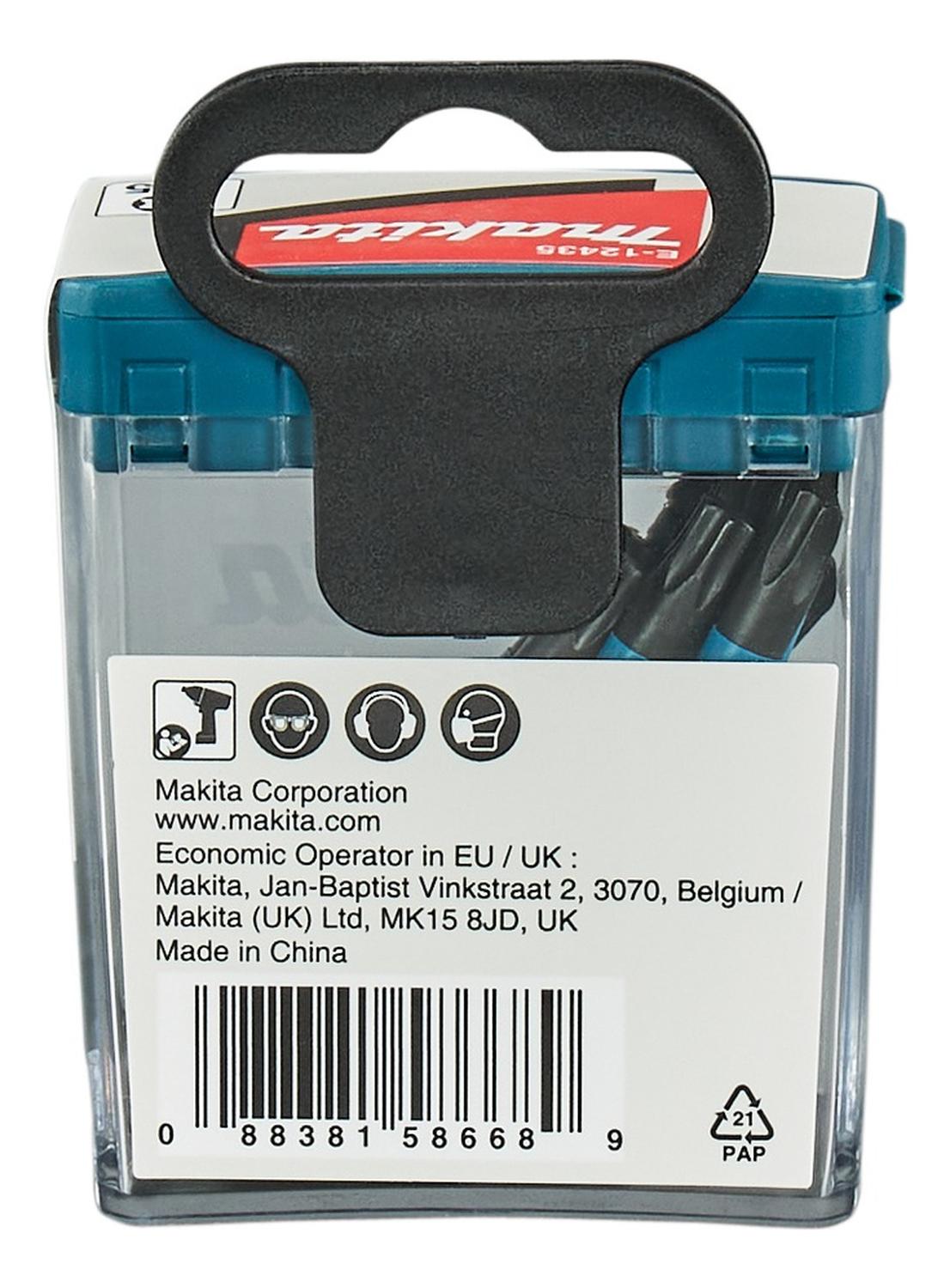Pack 10 Puntas Impact Black T25 - 50mm - Makita - Herram.cl