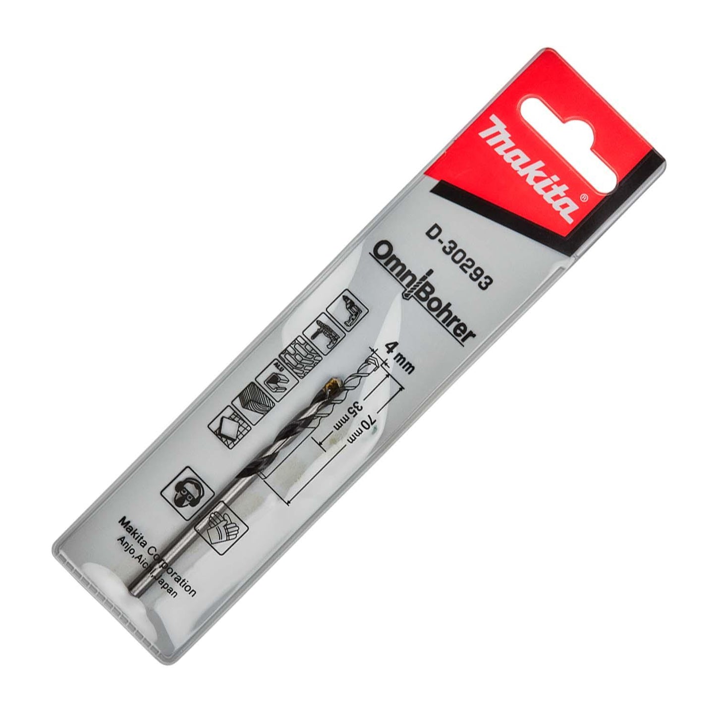 Broca Multiproposito Ommibohrer 4x35x70mm - Makita - Herram.cl