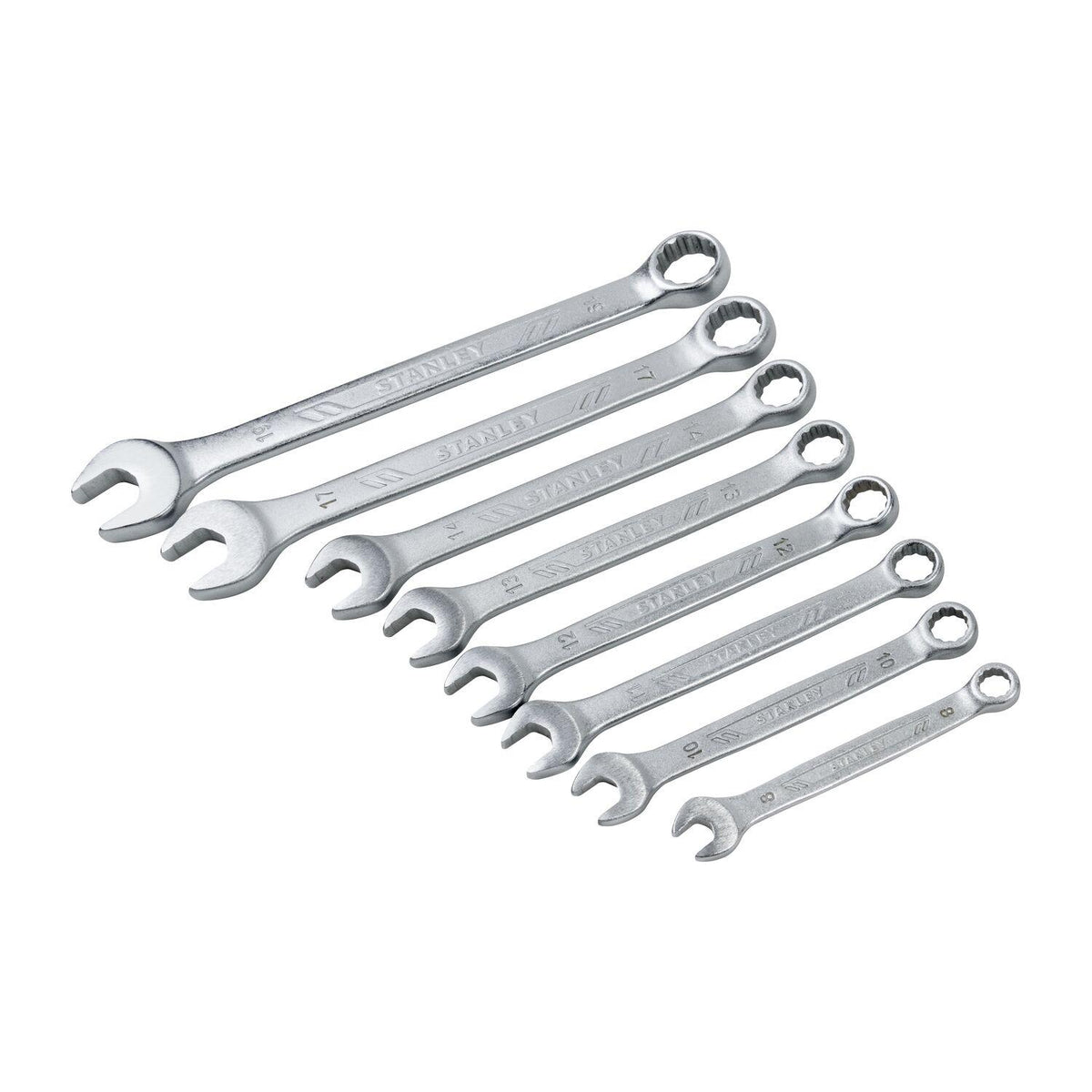 Juego 8 Llaves Combinadas Anti-Slip Métricas - Stanley - Herram.cl