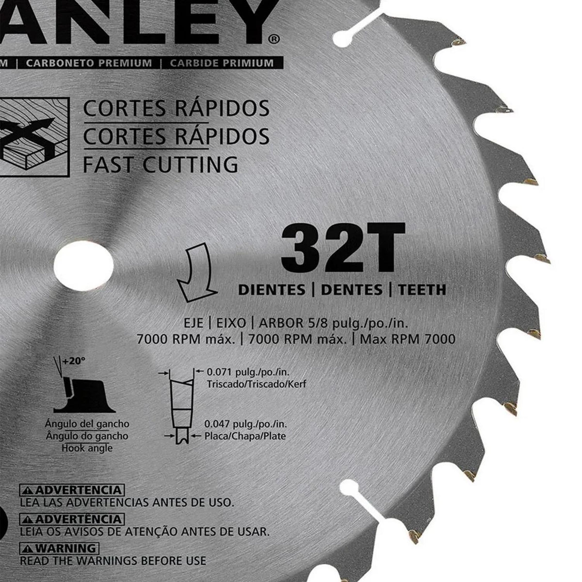 Disco Sierra Madera 10'' 254mm 32D Stanley STA7740 - Herram.cl