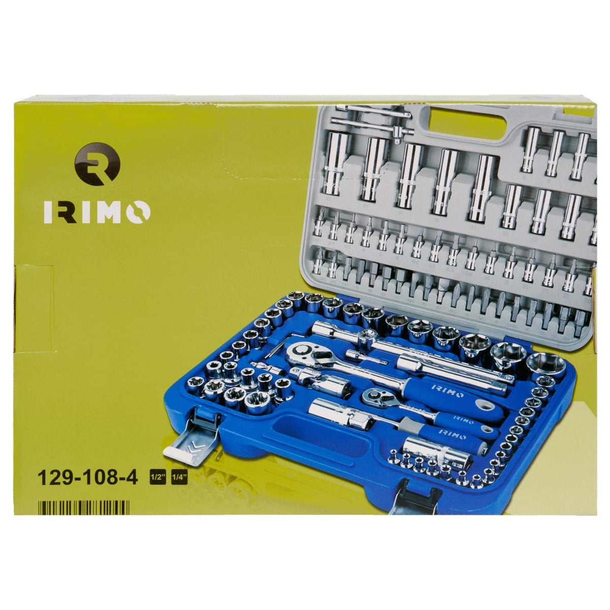 Juego De Dados 1/4'' y 1/2'' 108 Pzas - Irimo - Herram.cl