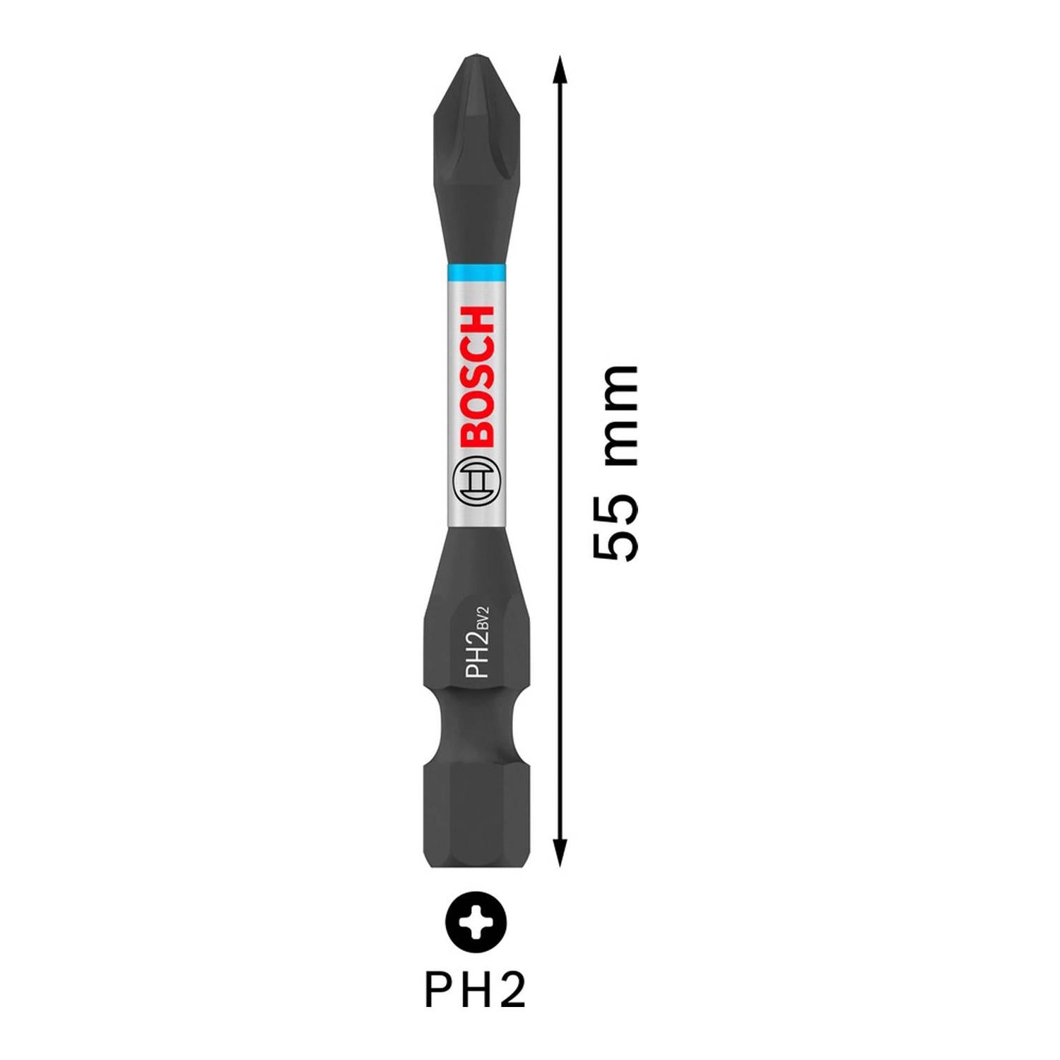 Puntas PRO Impact PH2x55mm 15 Pzas - Bosch - Herram.cl