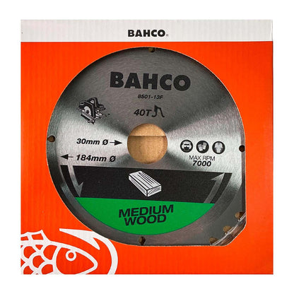 Disco De Sierra Circular 184x2.6 x30mm 40 D Madera - Bahco - Herram.cl