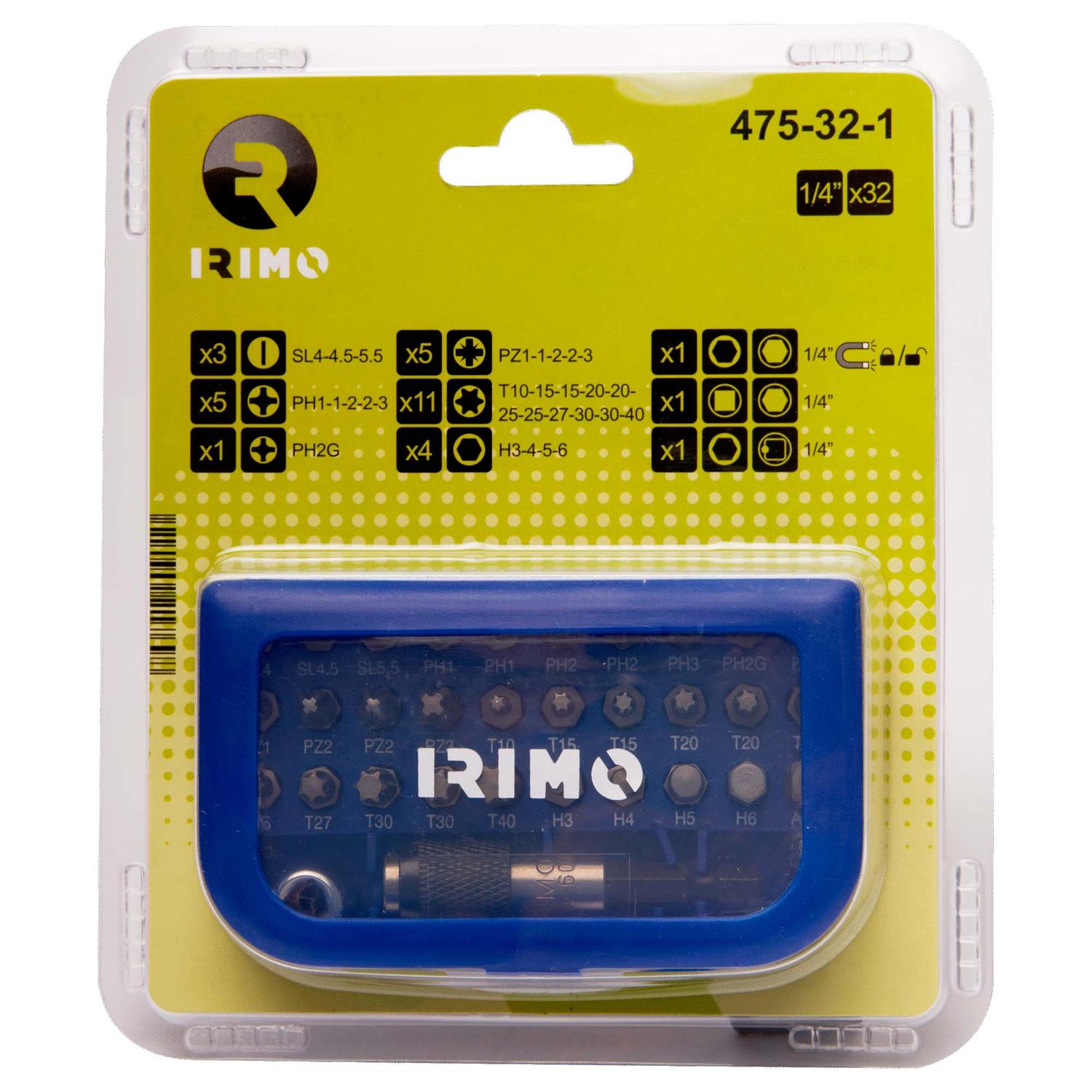 Juego de Puntas de 1/4'', 32 Pzas - Irimo - Herram.cl