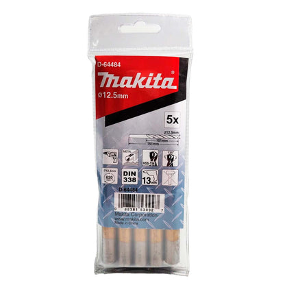 Brocas Metal HSS - TiN 12.5x151mm 5 Pzas - Makita - Herram.cl