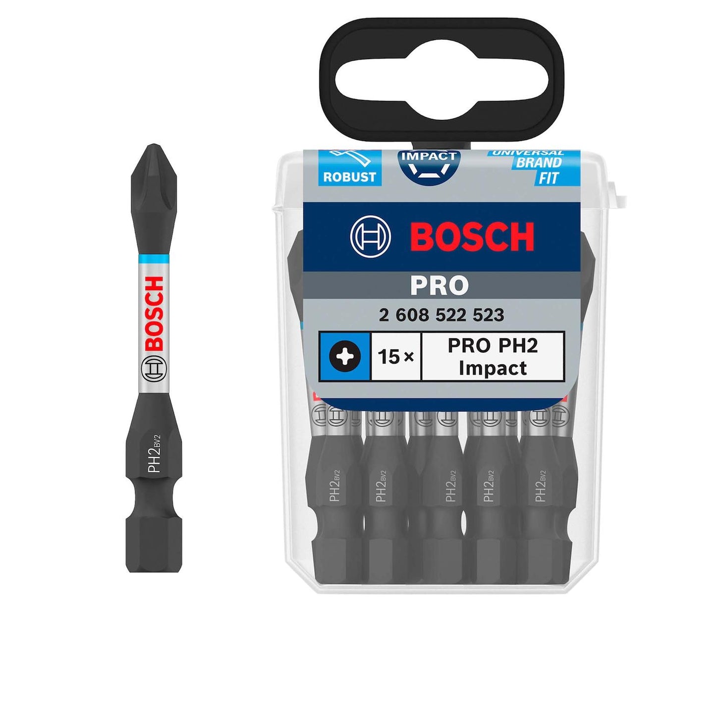 Puntas PRO Impact PH2x55mm 15 Pzas - Bosch - Herram.cl