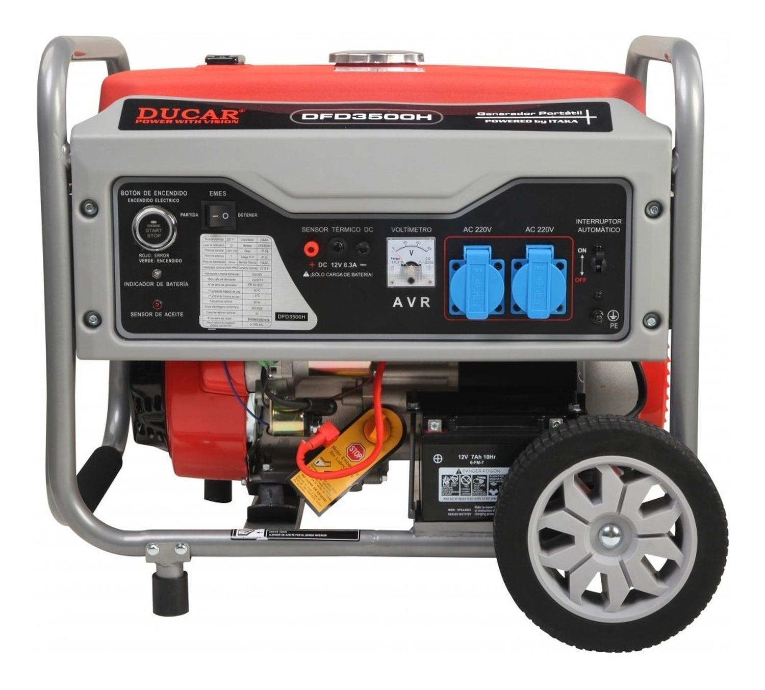 Generador Bencinero 3.0kW Eléctrico - Ducar - Herram.cl