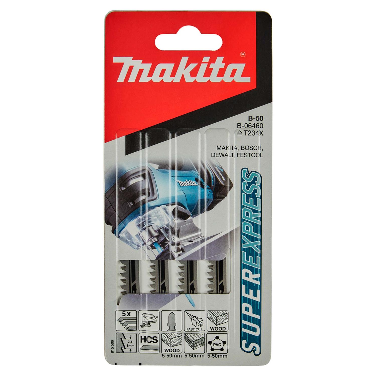Hoja de calar SUPEREXPRESS HCS B - 50 100mm 5 Pzas - Makita - Herram.cl
