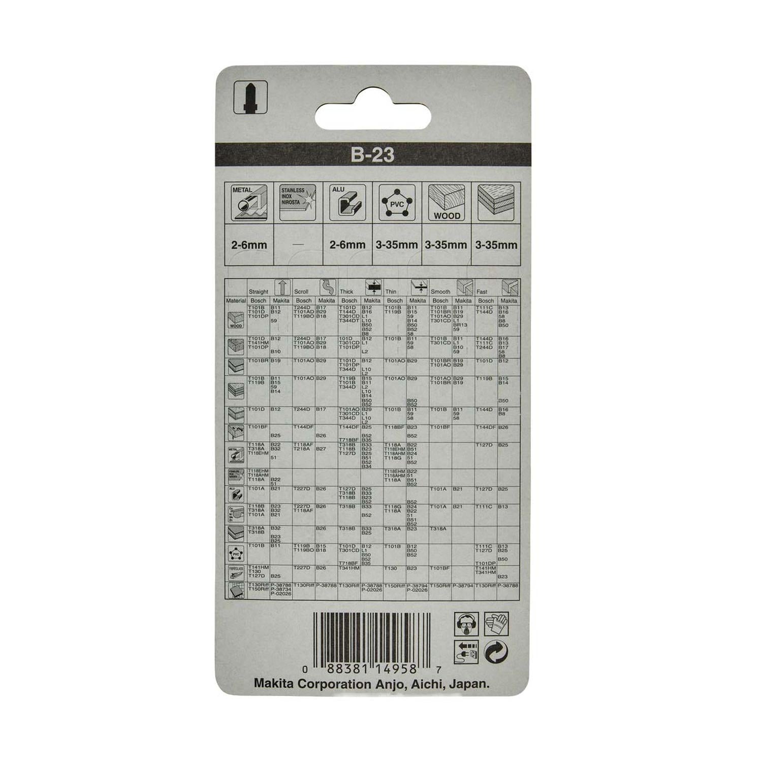 Pack 5 Hojas de Calar HSS Multimaterial 76mm - Makita - Herram.cl