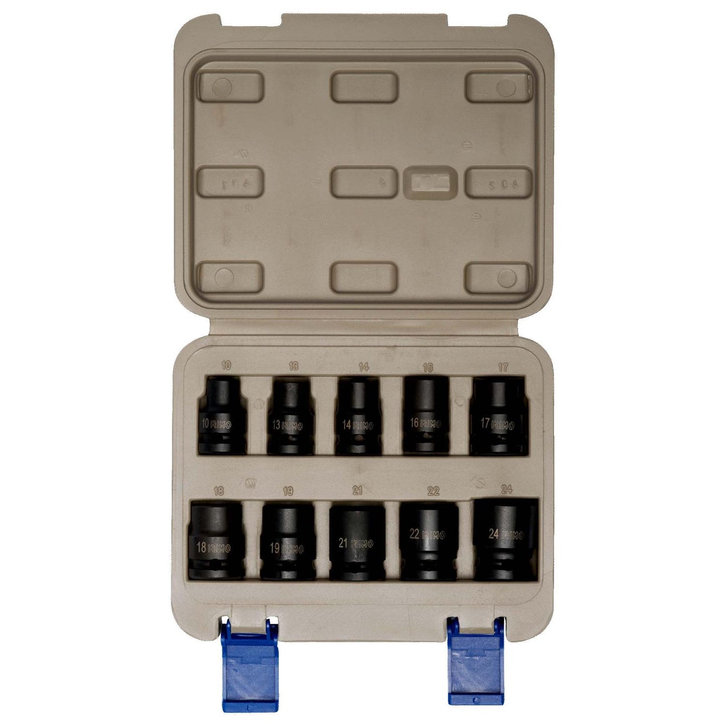 Juego de Dados de impacto 1/2'' (10 - 24mm) 10 Pzas - Irimo - Herram.cl