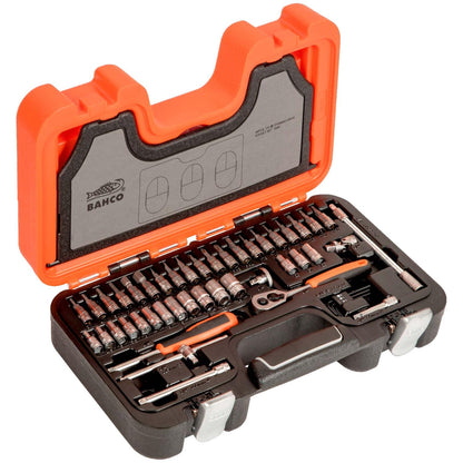 Juego de dados + Chicharra 1/4'' 46 Pzas - Bahco - Herram.cl