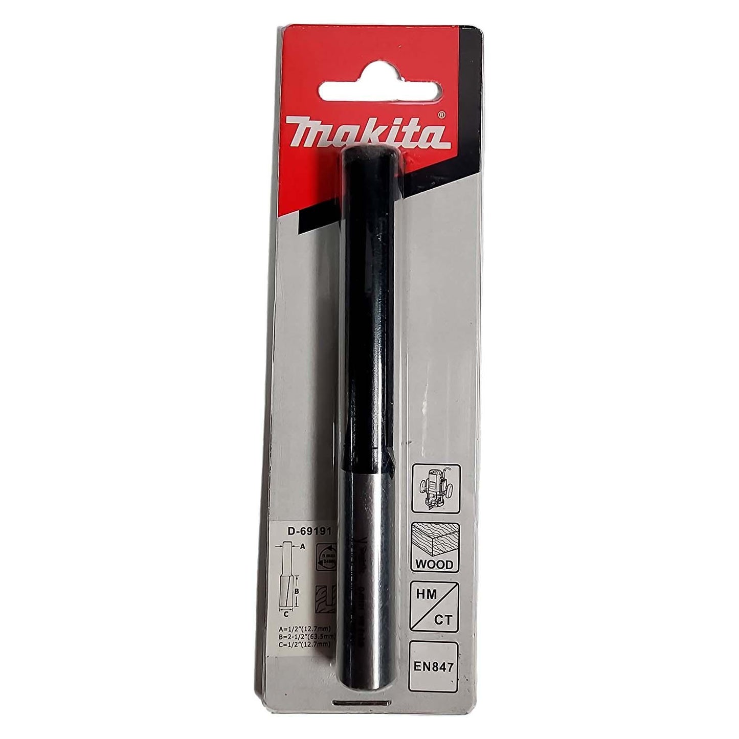Fresa Recta 2 Filos 1/2''x2 1/2'' Toma 1/2'' - Makita - Herram.cl