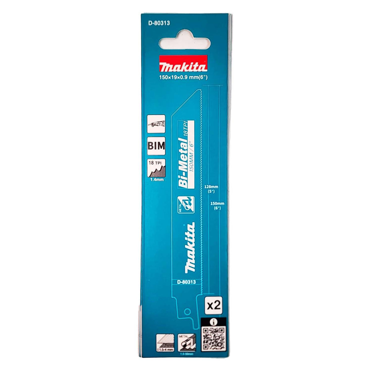 Hoja Sierra Sable Bi-Metal Metal 150mm 18 TPI 2 Pzas Makita - Herram.cl