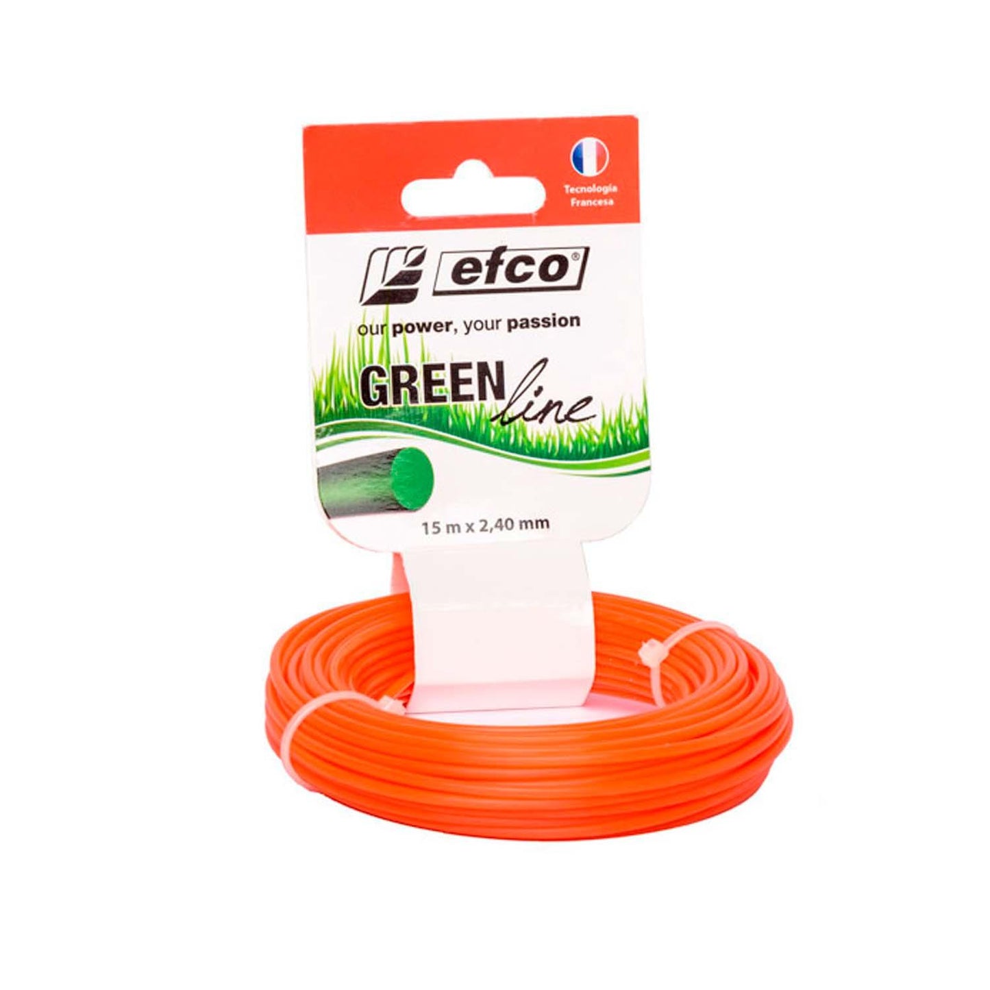 Hilo Nylon Redondo 15mx2,4mm Rojo - Efco - Herram.cl