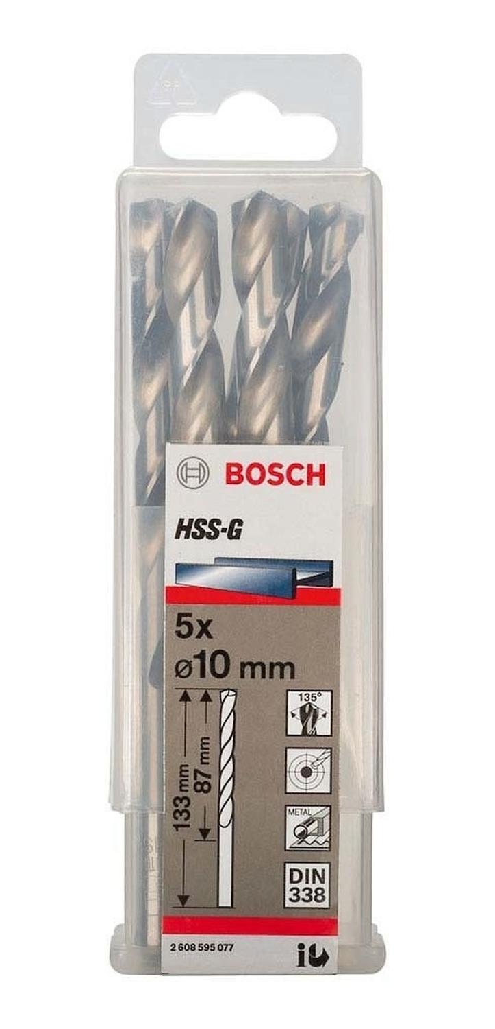 Caja Con 5 Unidades Broca Para Metal Bosch HSS - G 10mm - Herram.cl