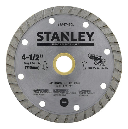 Disco Diamantado Turbo Stanley STA47450L 4-1/2'' 115mm - Herram.cl