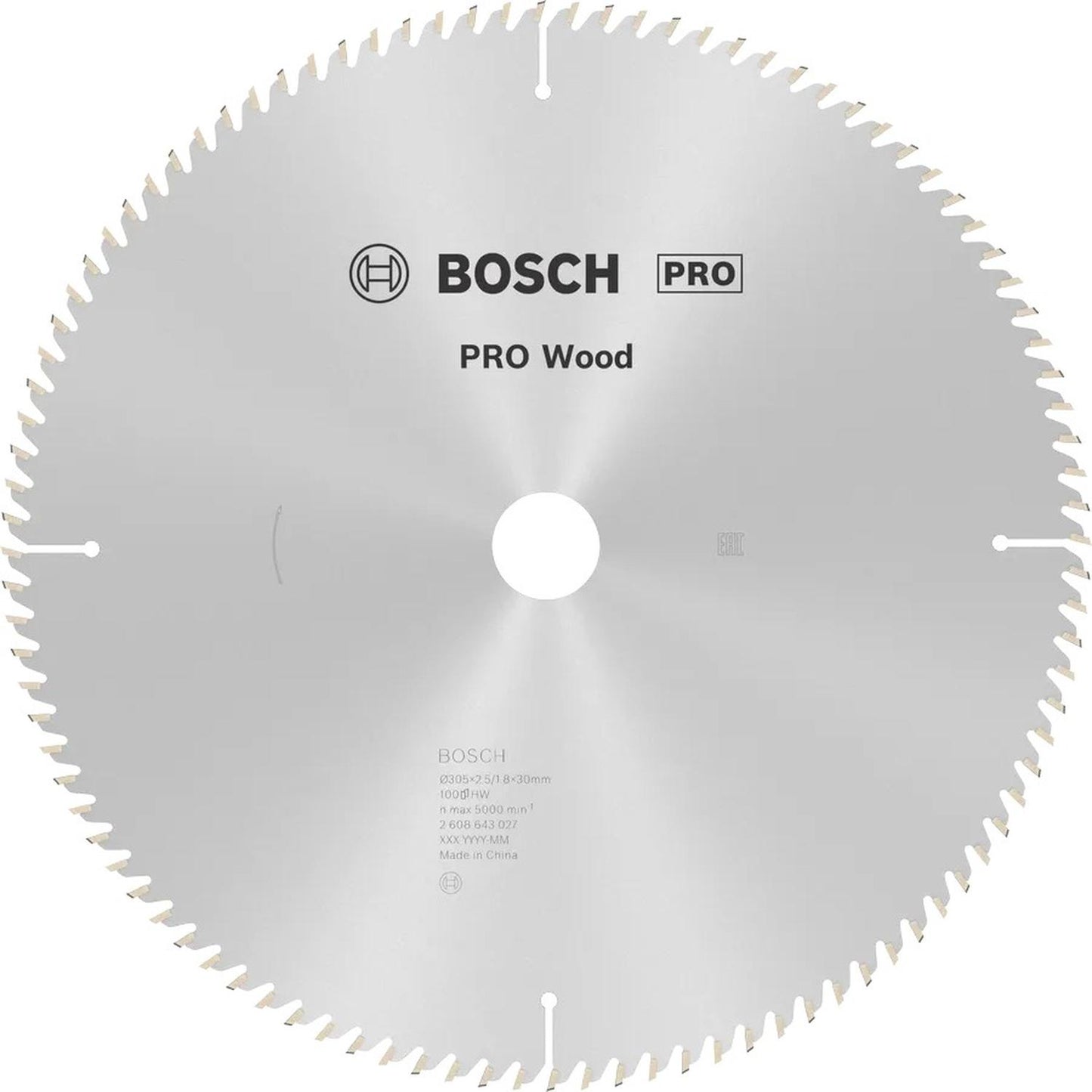 Disco De Sierra Circular PRO Wood 12''x2,5x30mm 100 D - Bosch - Herram.cl