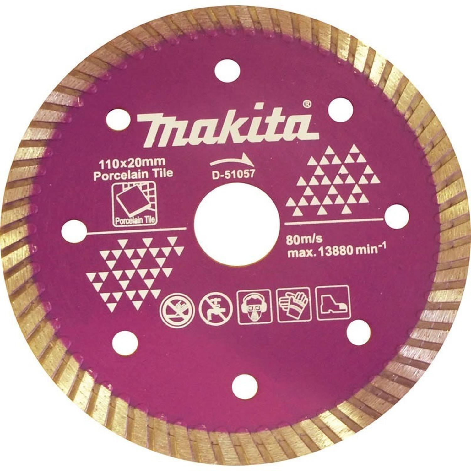 Disco Diamantado Makita D - 51057 110mmx20mm (porcelanato) - Herram.cl