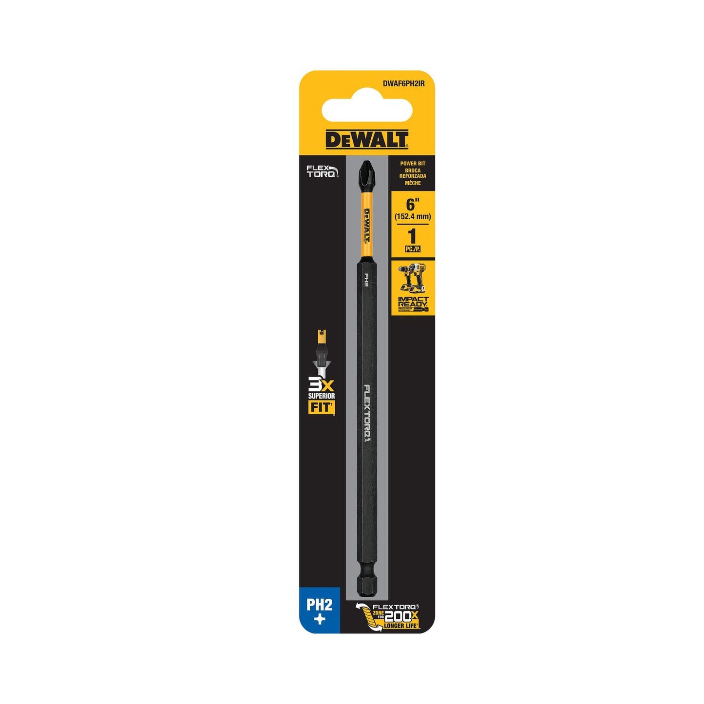 Punta de Atornillar FLEXTORQ PH2 - 6'' (152.4mm) - DeWALT - Herram.cl