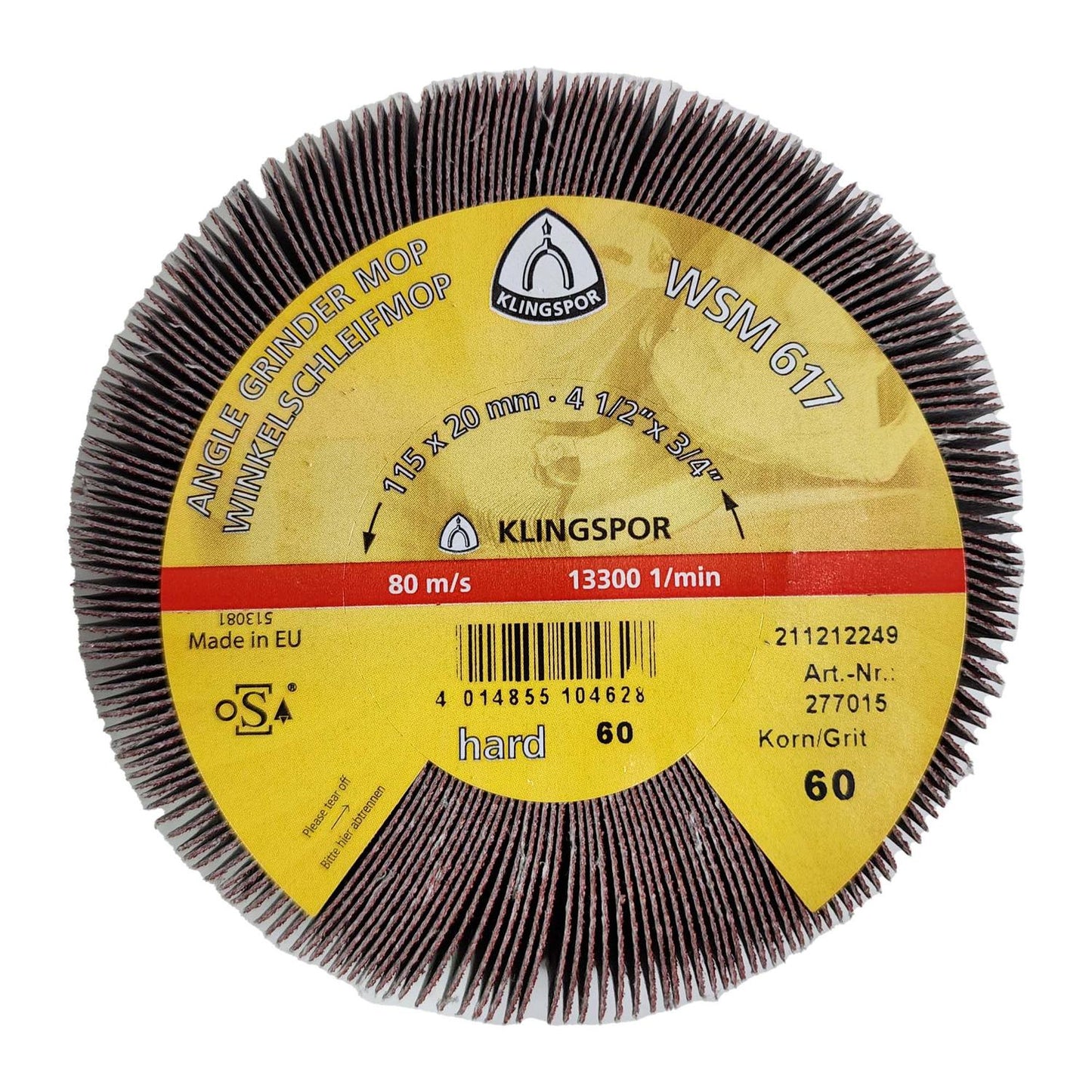 Rueda mil hojas WSM 617 / 115x20mm /M14 - Klingspor - Herram.cl