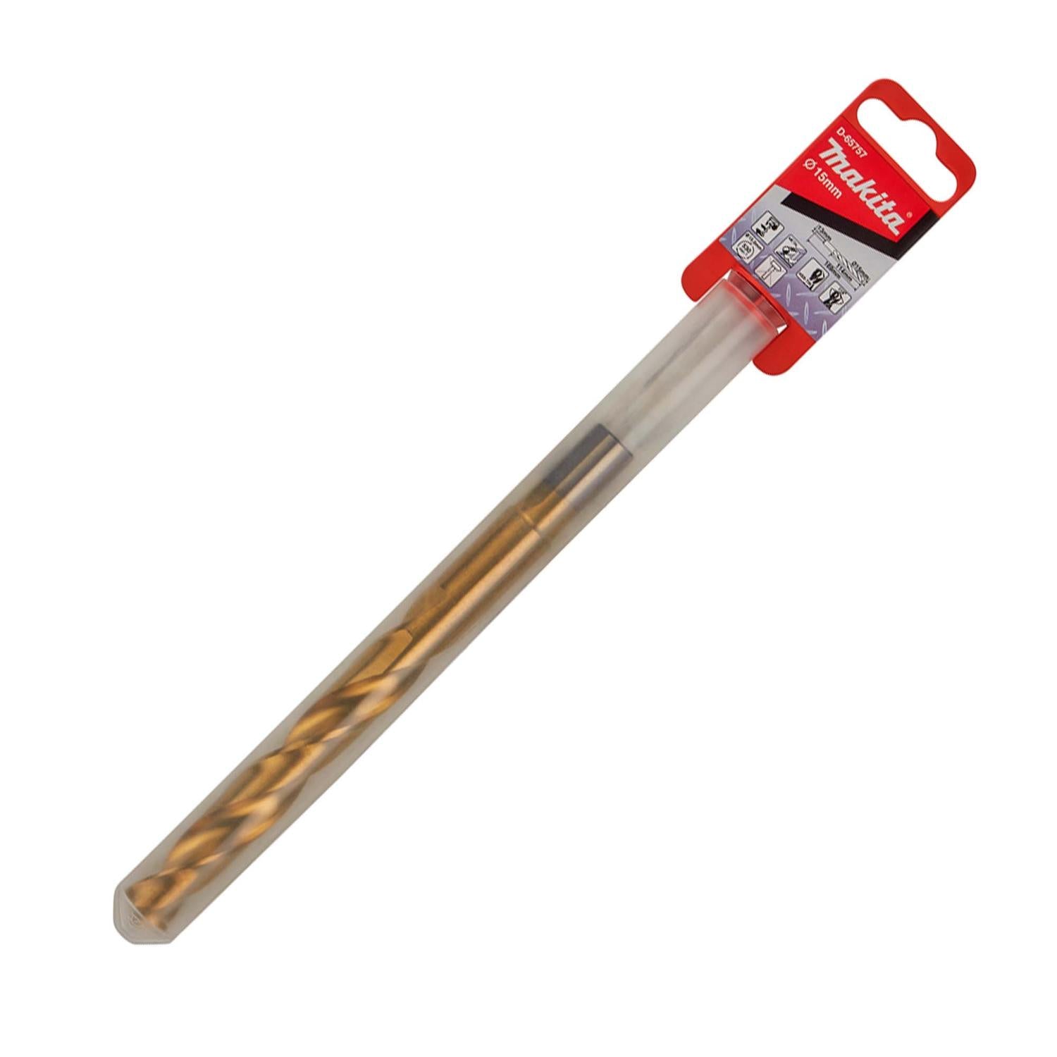 Broca para Metal HSS - TiN 15x169mm vástago reducido – Makita - Herram.cl