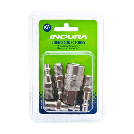 Set Conectores Rápidos INDURA 1023803 5 Pzs Compresor 1/4 - Herram.cl