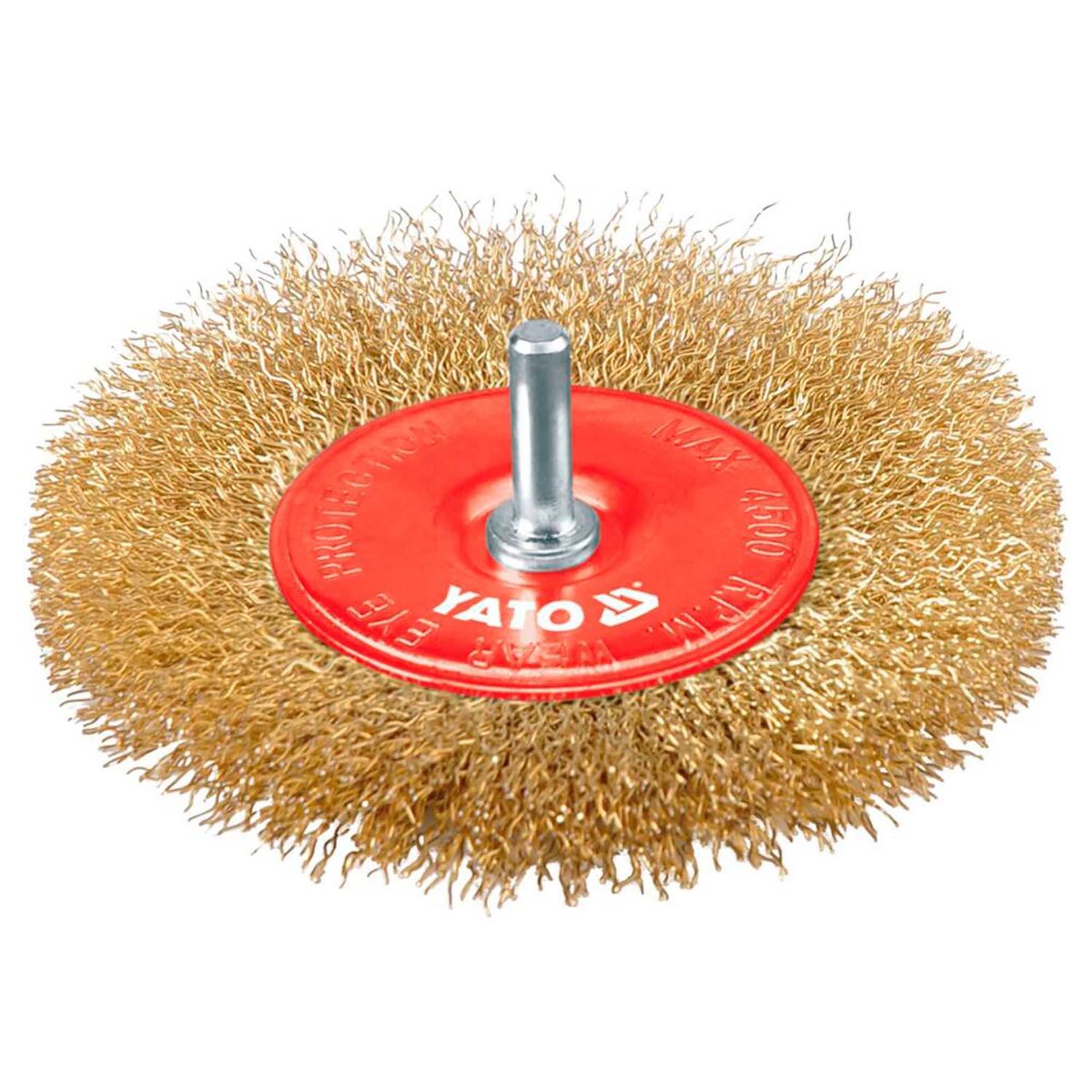 Grata Circular Latón Ondulado 4'' Vástago 6 mm - Yato - Herram.cl