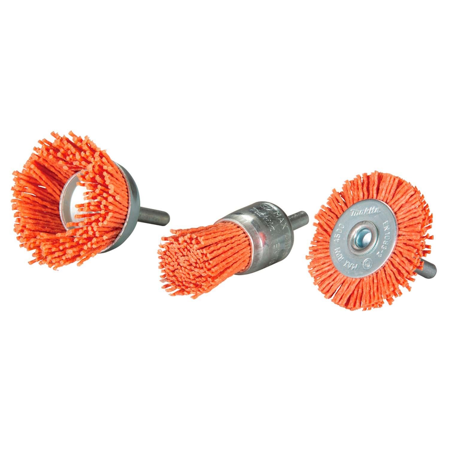 Set Gratas Nylon Para Taladro G80 (Grueso) 3 Pzas - Makita - Herram.cl