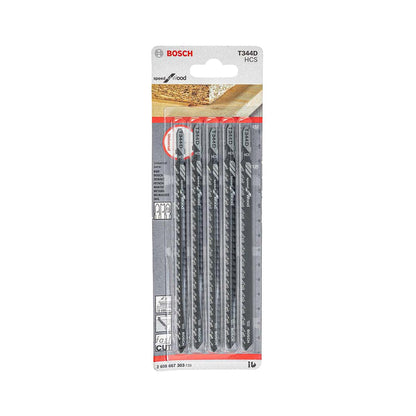 Hoja Caladora Bosch T344D Speed Madera 5 Piezas Corte Rápido - Herram.cl