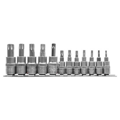Juego Dados Con Punta Torx 1/4'' Y 3/8'' 12 Pzas - Yato - Herram.cl