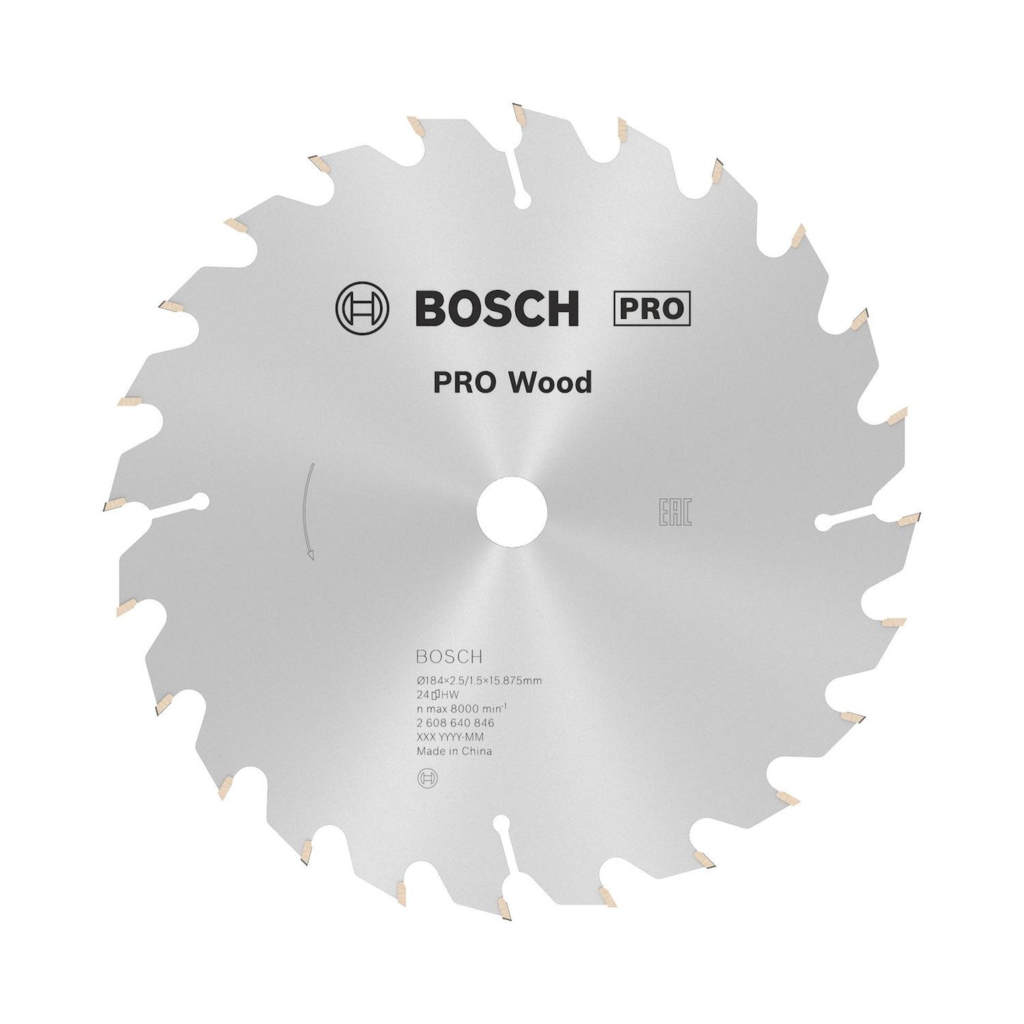 Disco De Sierra Circular PRO Wood 184mm (7 - 1/4'') 24 D Bosch - Herram.cl