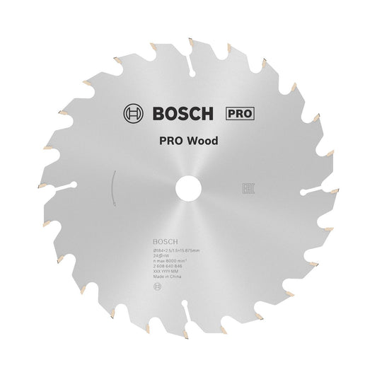 Disco De Sierra Circular PRO Wood 184mm (7 - 1/4'') 24 D Bosch - Herram.cl