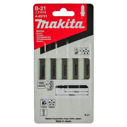 Hoja De Calar HSS 100mm Plástico, Aluminio 5 Pzas - Makita - Herram.cl