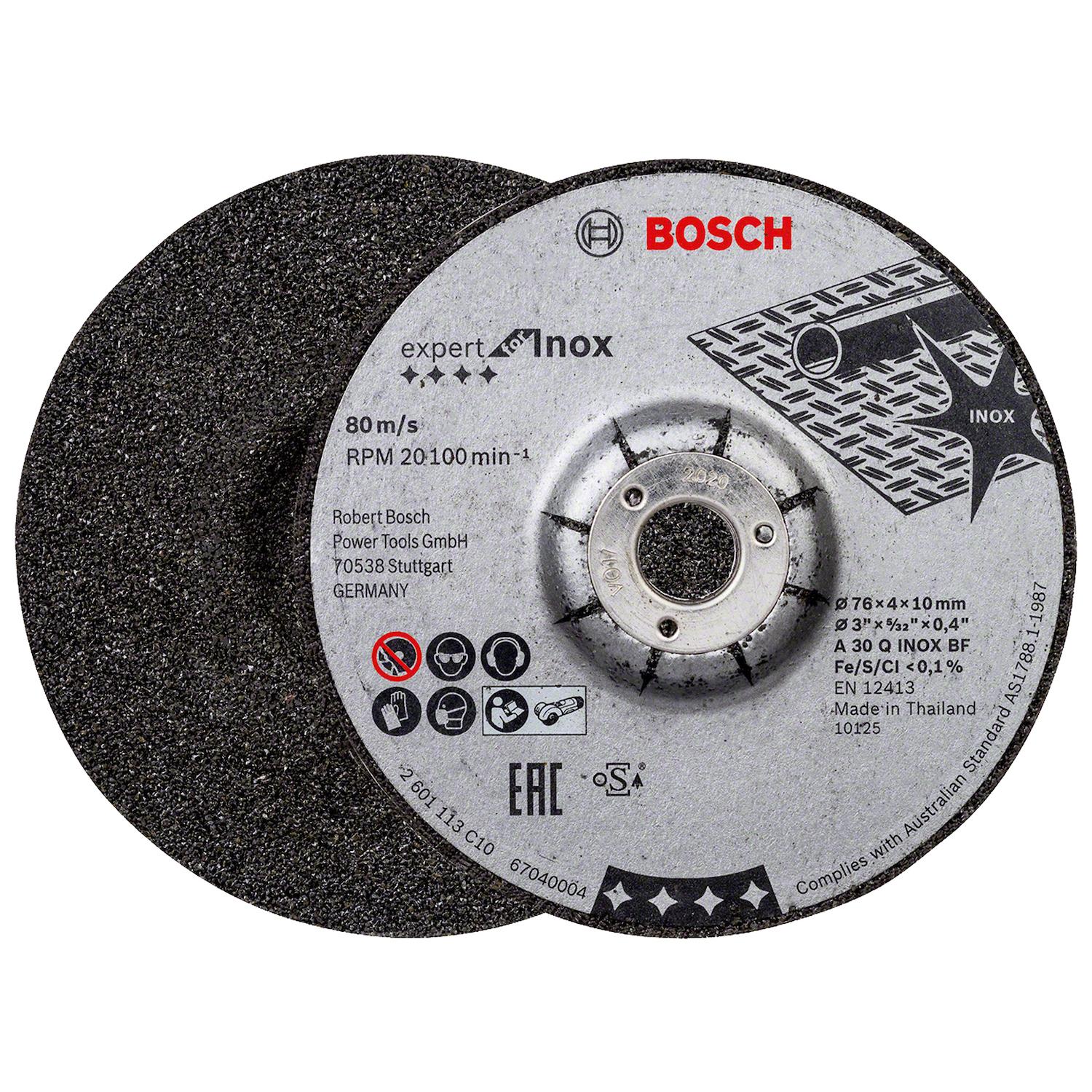 Pack 2 Discos Desb. Expert For Inox (3'') 76x4x10mm - Bosch - Herram.cl