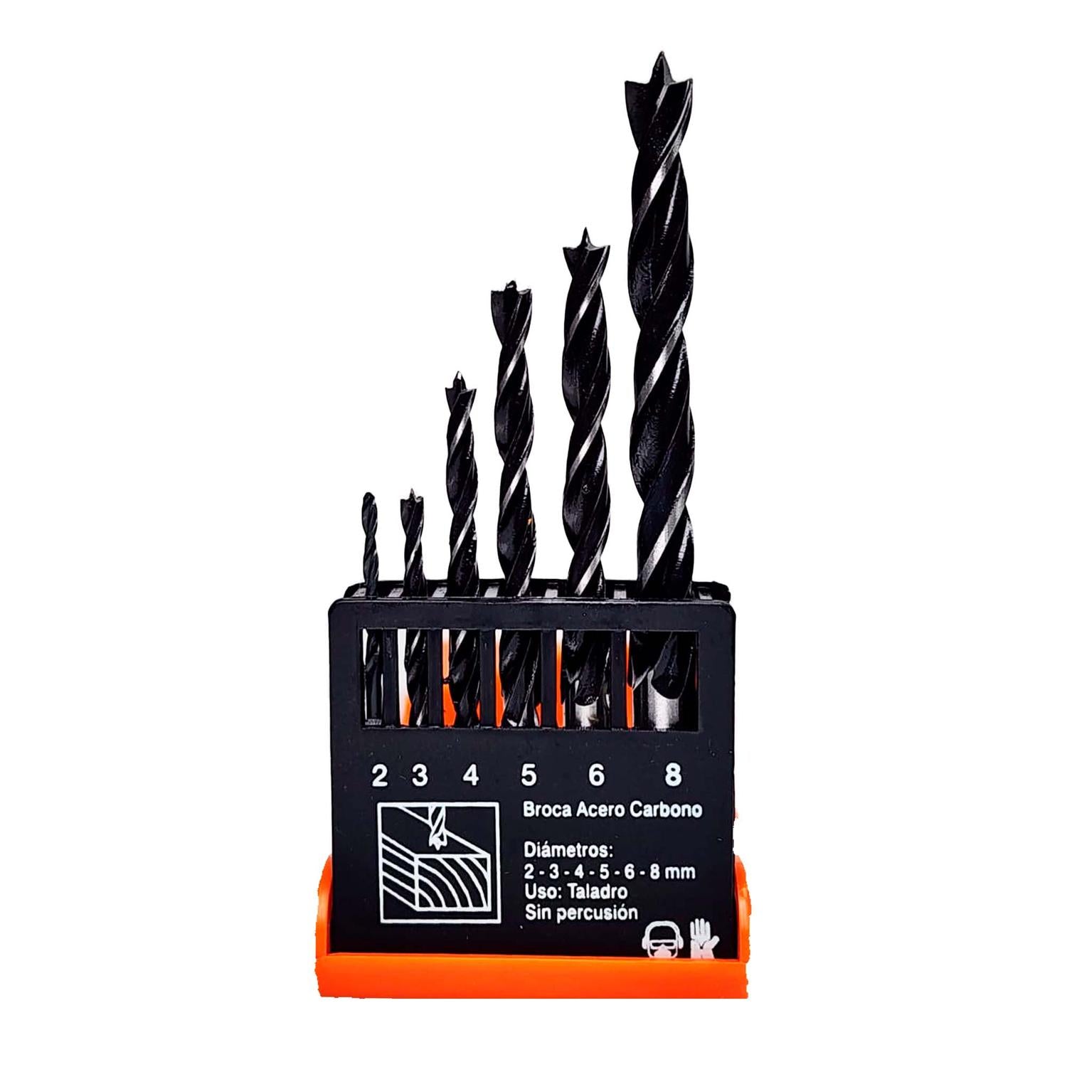 Set de Brocas Para Madera (2 - 8mm) 6 Pzas - Nexxo - Herram.cl