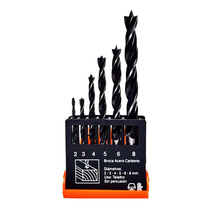 Set de Brocas Para Madera (2 - 8mm) 6 Pzas - Nexxo - Herram.cl