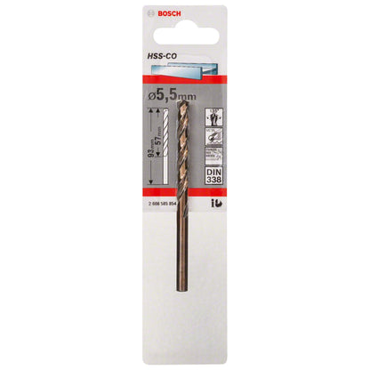 Broca Metal HSS - Co 5.5mm - Blister - Bosch - Herram.cl