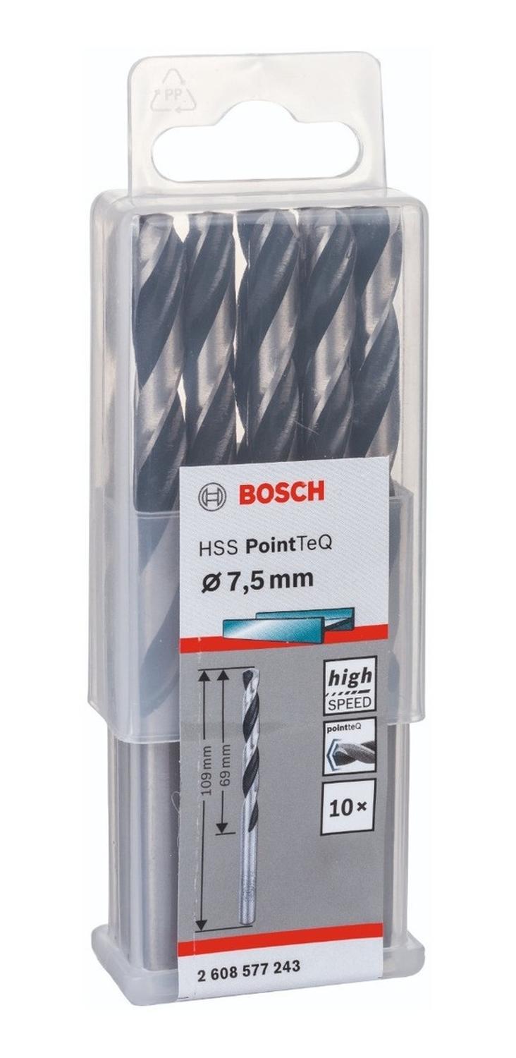 Caja Con 10 Unidades Broca Para Metal HSS - pointteq 7,5mm - Herram.cl