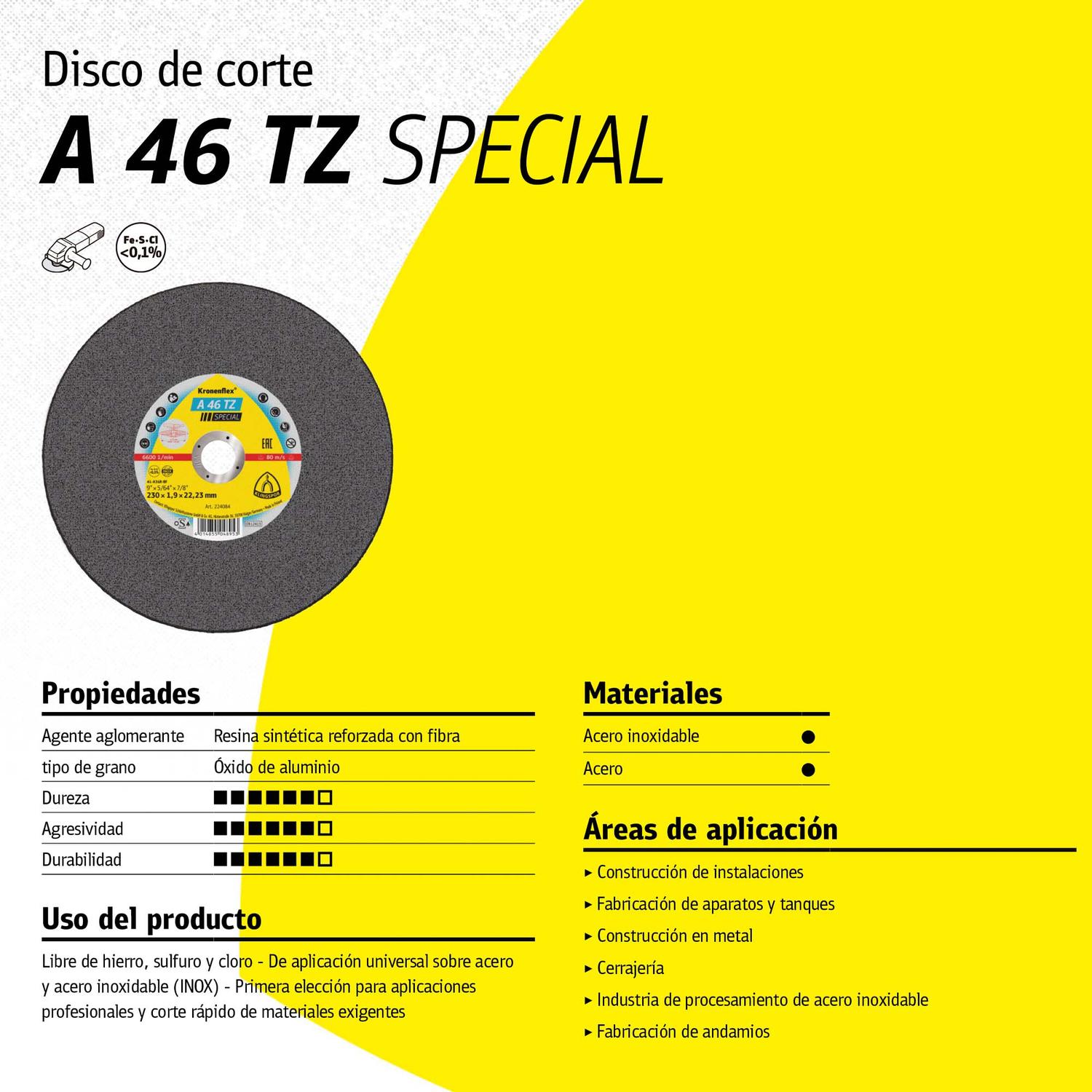 Pack 25 Discos de Corte A46TZ Special 7''x1.6mm - klingspor - Herram.cl