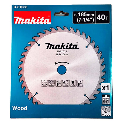 Disco Sierra Circular Makita Madera 185mm 40D D-81038 - Herram.cl